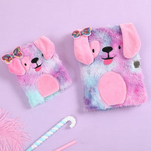 Plush Cartoon Cute Diary Book Notebook Notepad  Paper High Quality supplies for school office accessories child cute notebook