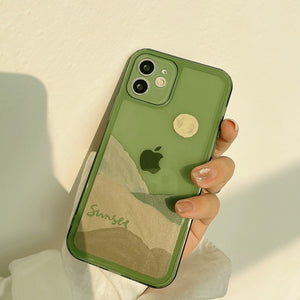 Retro Moon night Late cloud Shockproof Phone Case For iPhone 13 12 11 Pro Xs Max X Xr 7 8 Plus Lens Protection Case Cute Cover